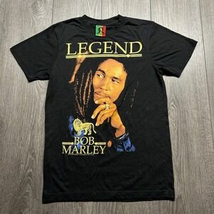 Bob Marley Legend T Shirt Mens Small Black Zion Rootswear Reggae Graphic y2k